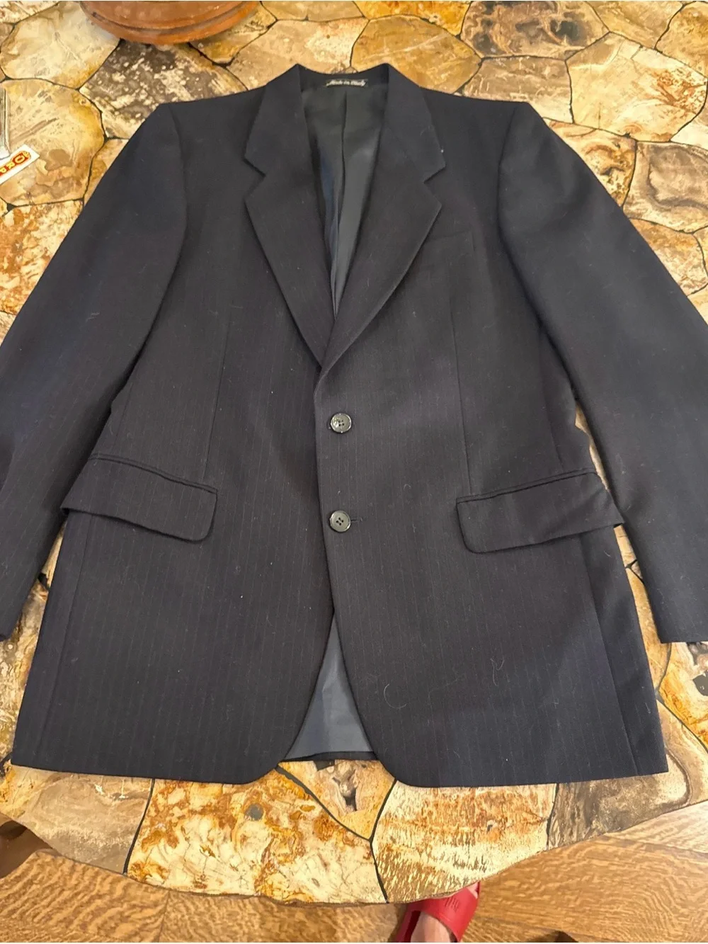 Conte di Roma Made in Italy 100% Virgin Wool Blazer Sport Coat Men’s 38R Navy